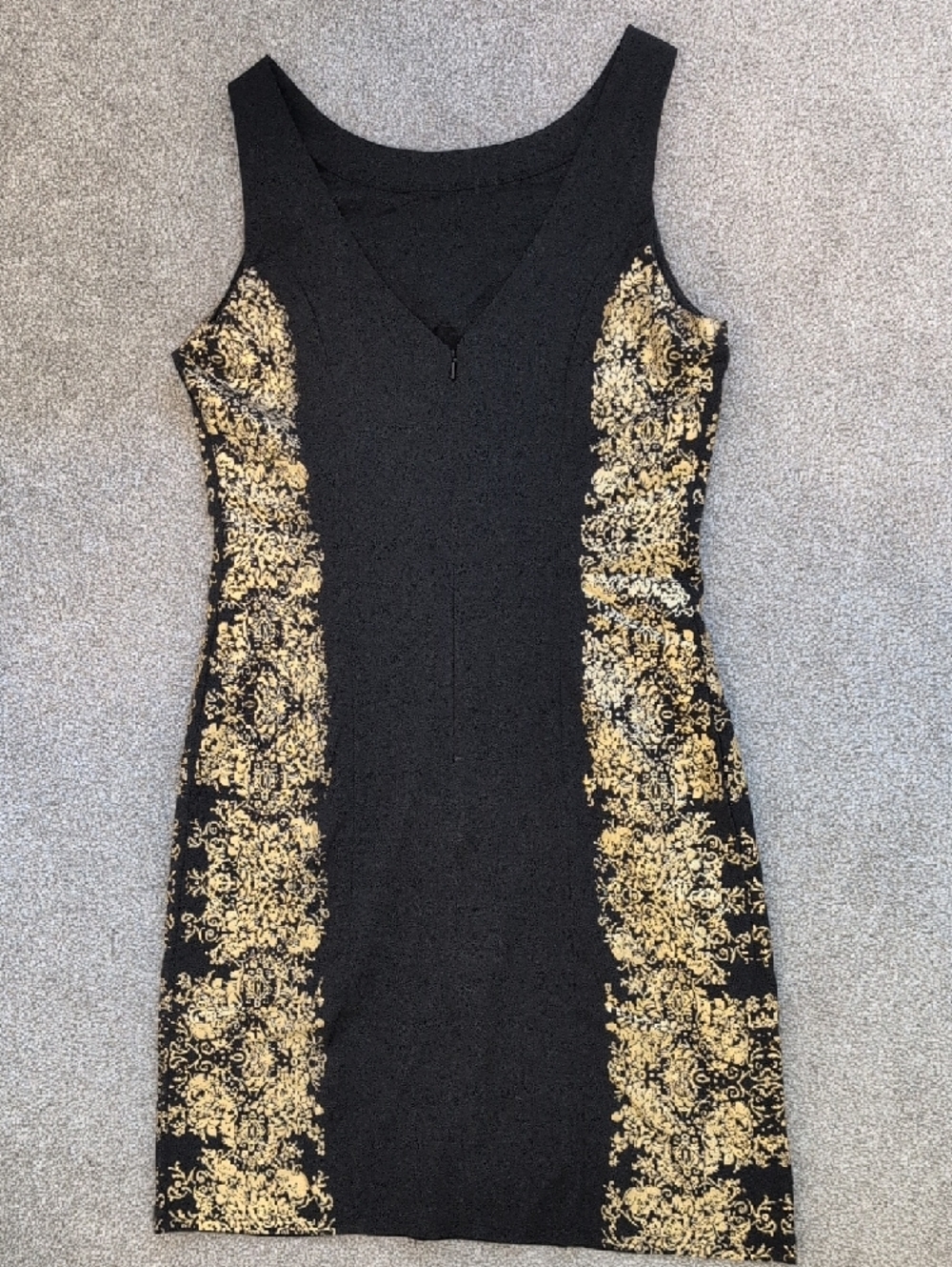 Vero Moda | Black Sheath Dress with Gold Lace Details - Picture 4 of 4